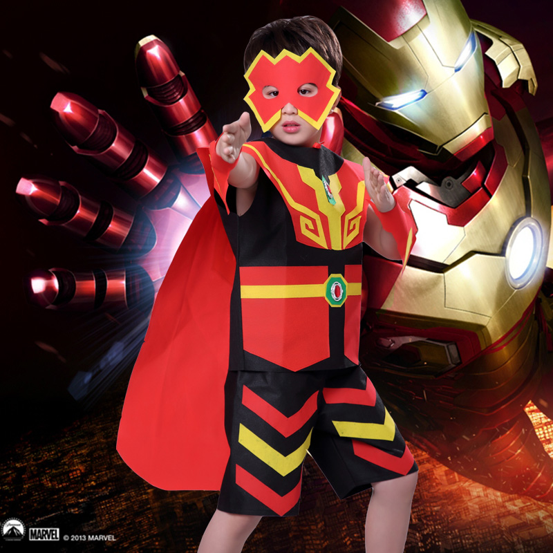 六一儿童环保服装幼儿园亲子时装走秀手工材料铠甲勇士环保演出服