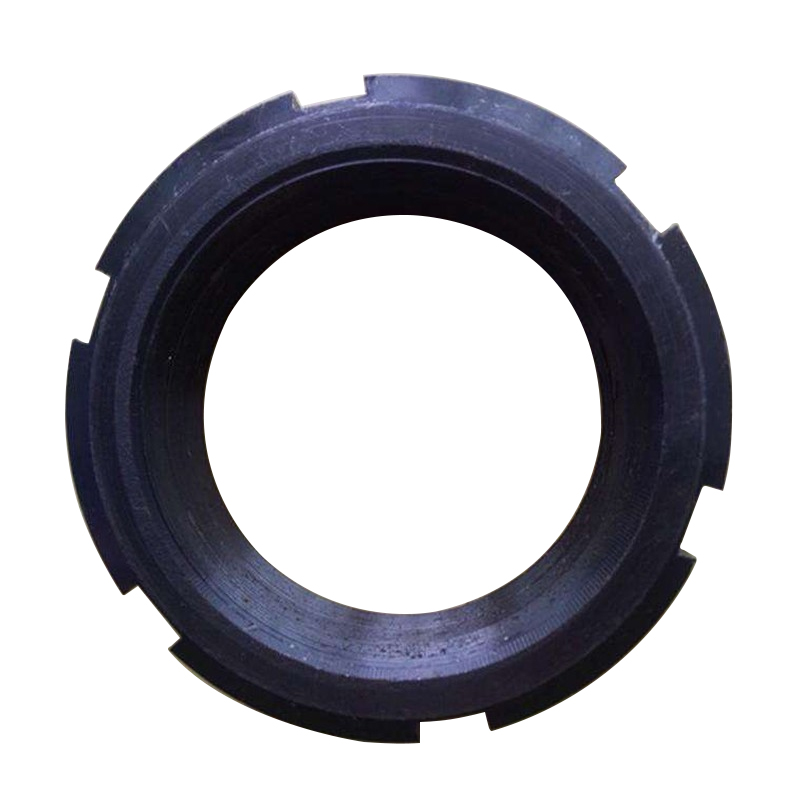 GB812圆螺母发黑锁紧圆螺母止退防松开槽并帽螺帽M10M12M14M16M18