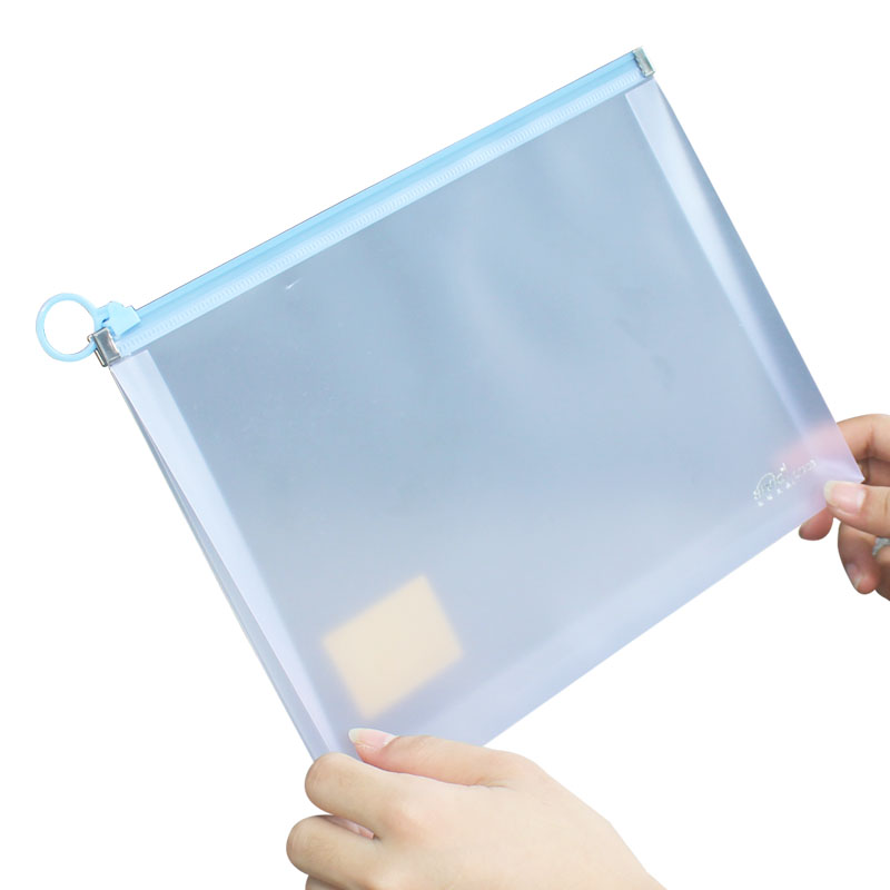 大容量A4A5透明文件袋学生塑料拉链票据收纳袋试卷夹资料袋4个装