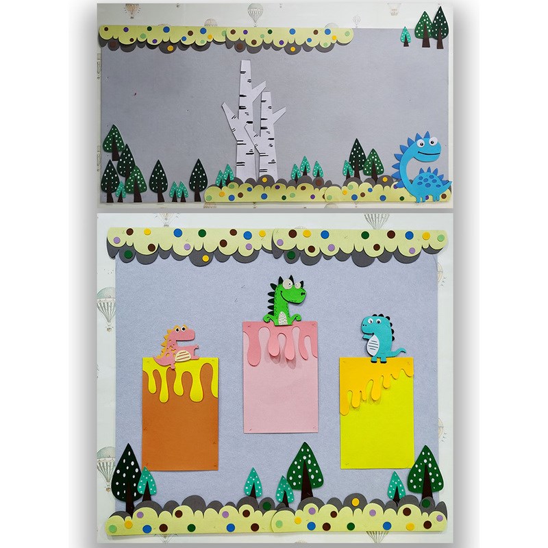 幼儿园环创卡通动物区角材料包主题墙成品家园栏环境墙面装饰