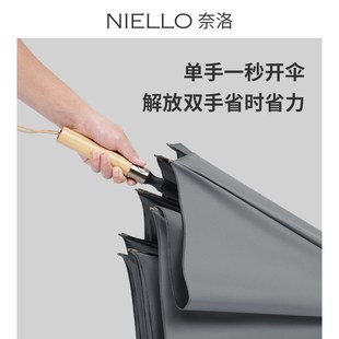 双层布料防暴雨竹柄直杆伞加大号双人加固结实抗风长柄雨伞