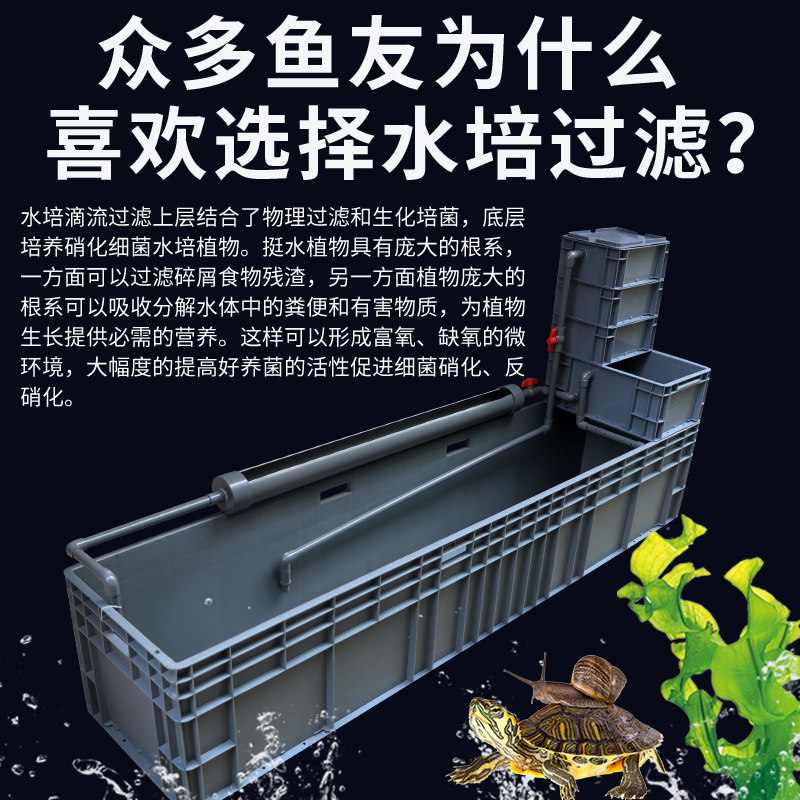 塑料鱼缸龟缸专用养乌龟缸生态缸大型过滤器饲养晒台养龟箱防逃逸