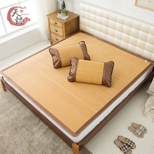 天懿凉席直筒1.8米双面不折叠1.5m亲肤1.35宿舍竹席学生0.9草席子