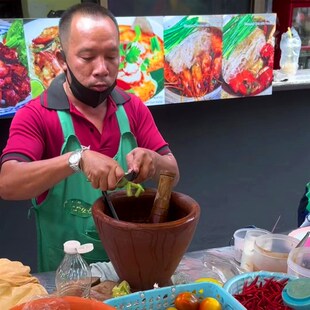泰国土制沙制宋丹舂器舂鸡脚舂凉拌臼舂黄瓜舂臼捣蒜器瓦罐研磨器