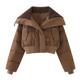 保命加厚羊羔绒羽绒棉服女短款2024秋冬季新款高级感小众加厚外套