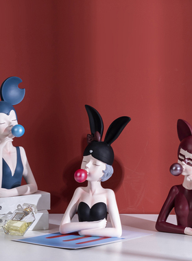 北欧轻奢泡泡女孩摆件客厅桌面茶几玄关酒柜装饰品少女心生日礼物