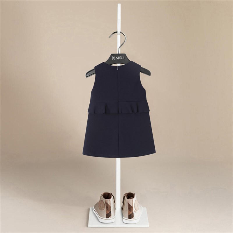 伯米吉秋季新品女童花边中小童英伦百搭连衣裙女宝童装可爱公主裙