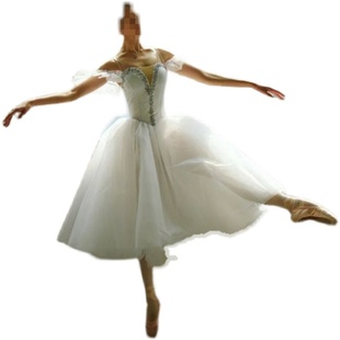 新款芭蕾舞专业演出舞蹈服比赛活动舞台剧表演服欧式蓬蓬白色裙子