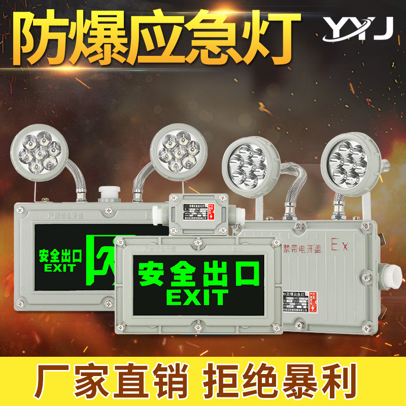 防爆应急灯照明消防led标志疏散牌双头应急灯E防爆安全出口指示灯