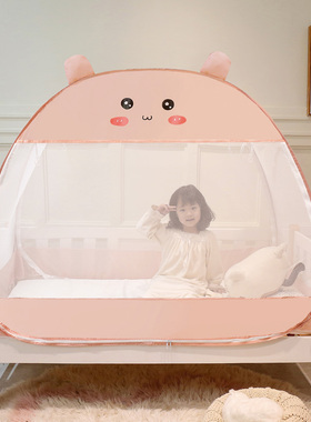 儿童婴儿蚊帐宝宝防摔男孩女孩80X160X180X65X120cm100X180免安装