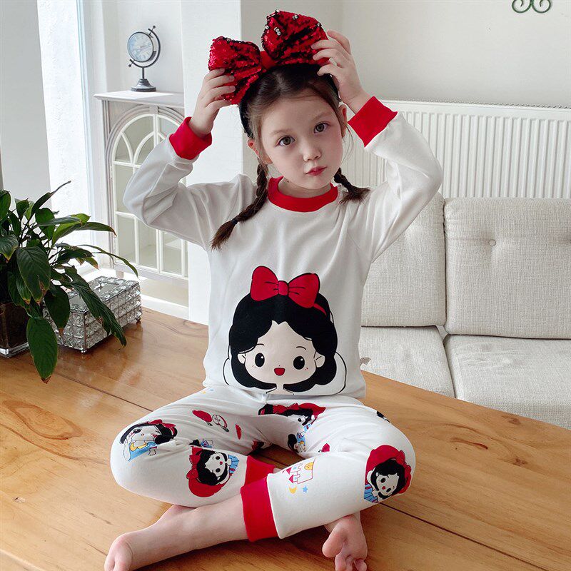 儿童睡衣春秋款纯棉男童女童宝宝秋衣卫生裤家居服套装男孩2023新