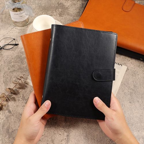 喜通新款高档时尚活页笔记本子可插笔软皮本芯皮面可拆卸加厚100