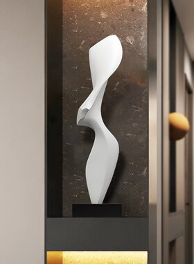 玄关雕塑摆件家居客厅创意抽象玻璃钢艺术品酒店大堂楼梯过道装饰
