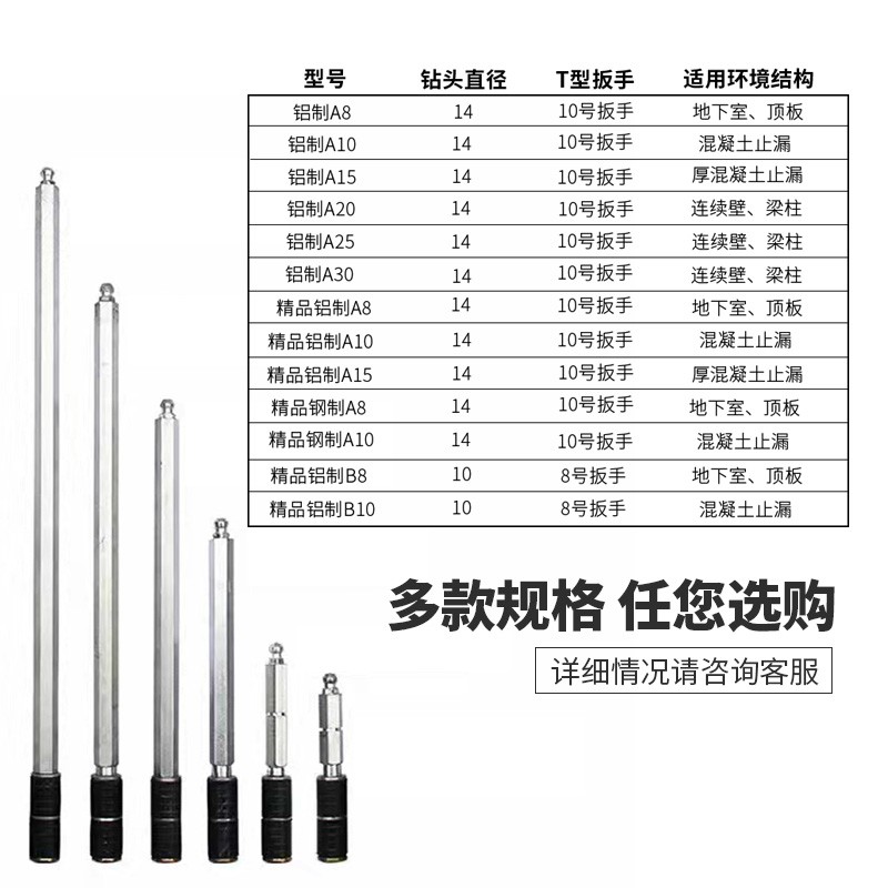 高压注浆机止水针头灌浆堵漏针聚氨酯水固化防水灌浆头环氧注浆钉