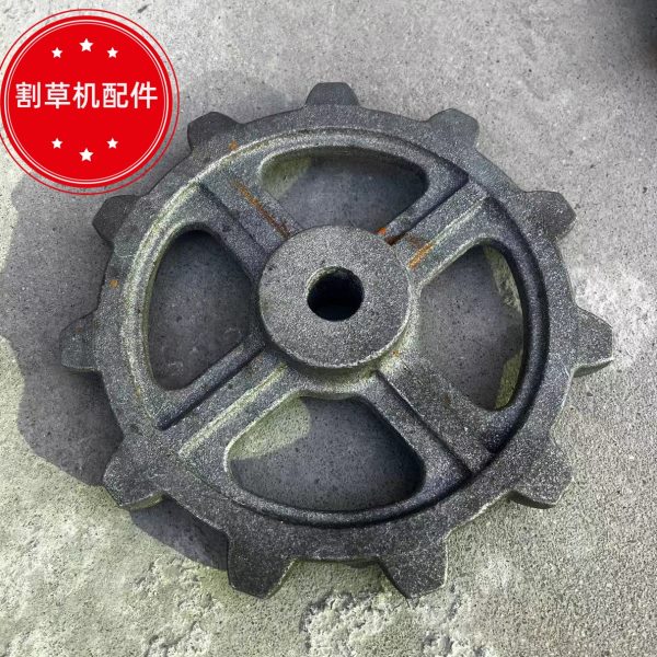 小型割草机底盘配件行走驱动齿支撑承重轮涨紧轮150橡胶履带通用
