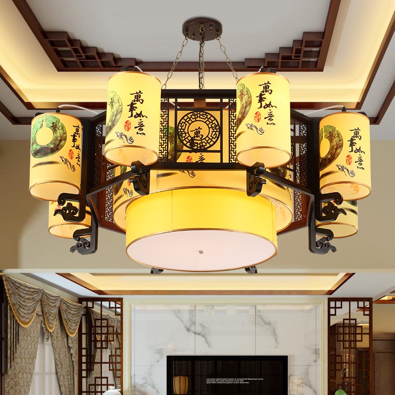 古典中式仿古灯具餐厅灯茶楼中国风客厅卧室灯酒店网红吊灯