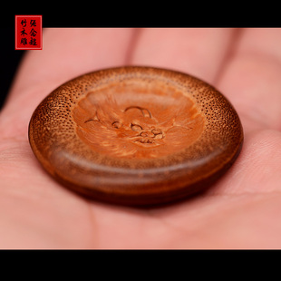 精选天然老竹雕钟馗腰牌手把件张念超本工竹簧雕刻驱邪浮雕挂件