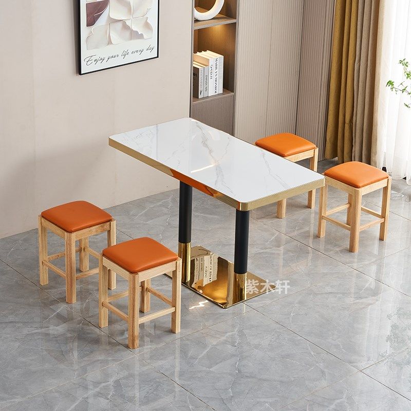 实木快餐桌椅大理石岩板桌小吃店餐饮商用面馆桌椅组合火锅烧烤桌,住宅家具,岩板餐桌,淘宝优惠券,粉丝福利购,淘宝优惠卷