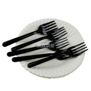 纸盘蛋糕餐具盘叉组塑料一次性创意四合一叉碟长盘四齿叉刀盘组合