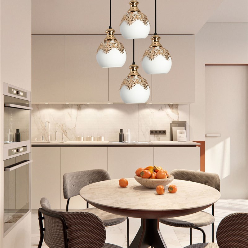 饭厅吊灯新款简约创意大气卧室家用书房餐桌房间温馨多头LED吊灯