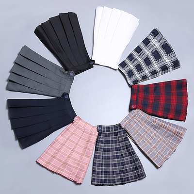 百褶裙子女秋冬半身裙短款高腰黑色奶茶格子学生小个子a字短裙裤