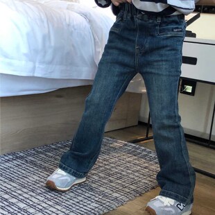 美妞之城女童弹力微喇牛仔裤儿童铅笔裤子2024秋季新款童装 百搭