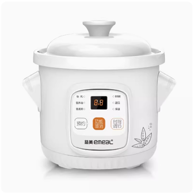 益美 YM-D20 D30 D40 D10大长今电炖锅白瓷陶瓷炖锅1L 电脑预约