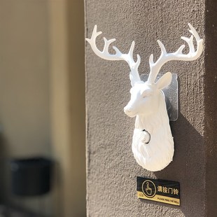 鹿头马头门铃无线家用p免电池远距离智能防水别墅遥控电子呼叫器