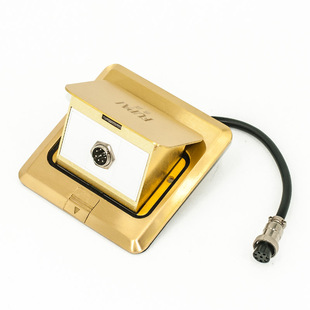 铜地插八芯会议话筒带线多媒体地插芯手拉手免焊接直接铜地插座