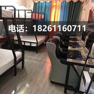 网吧桌椅电竞游戏一体机现代简约网咖桌子可定制