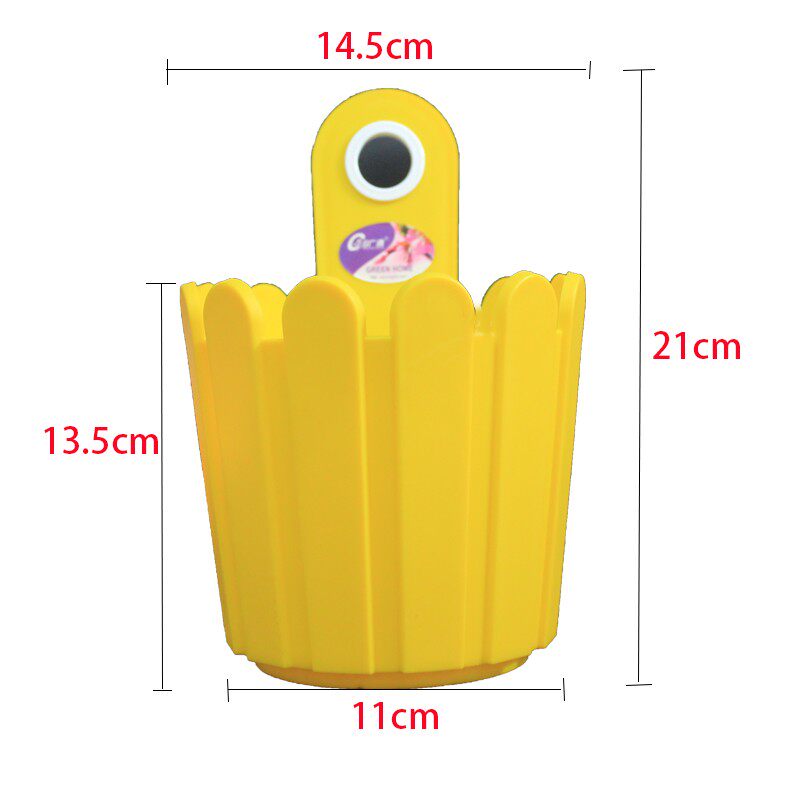 壁挂栅栏圆花盆挂墙上墙壁吊篮种绿萝吊兰悬挂式挂墙花盆挂壁花盆