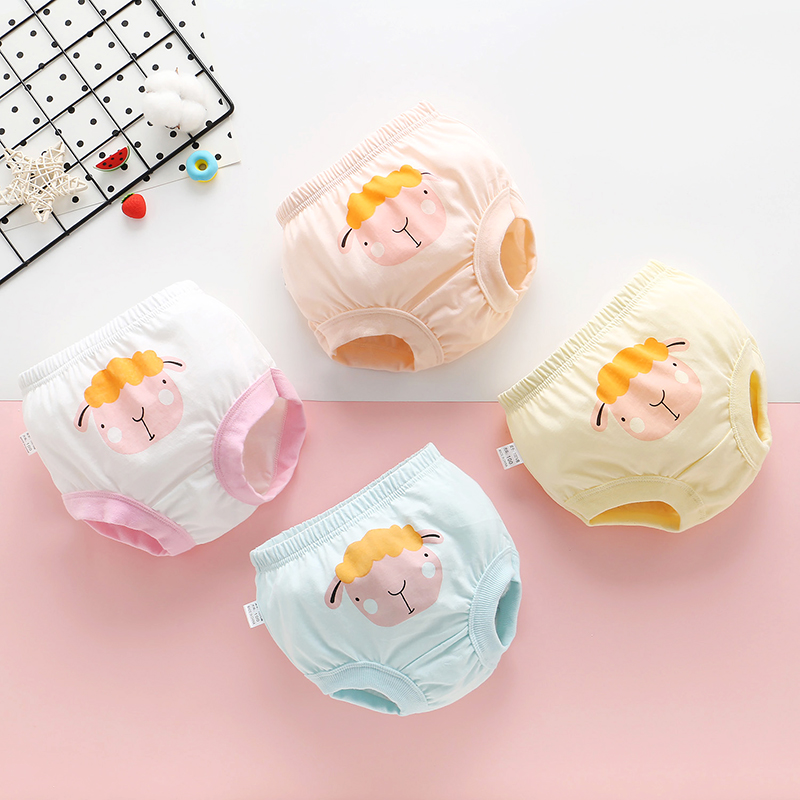 儿童内裤不夹pp男女童纯棉三角宝宝内裤女1-3岁小孩短裤小面包裤