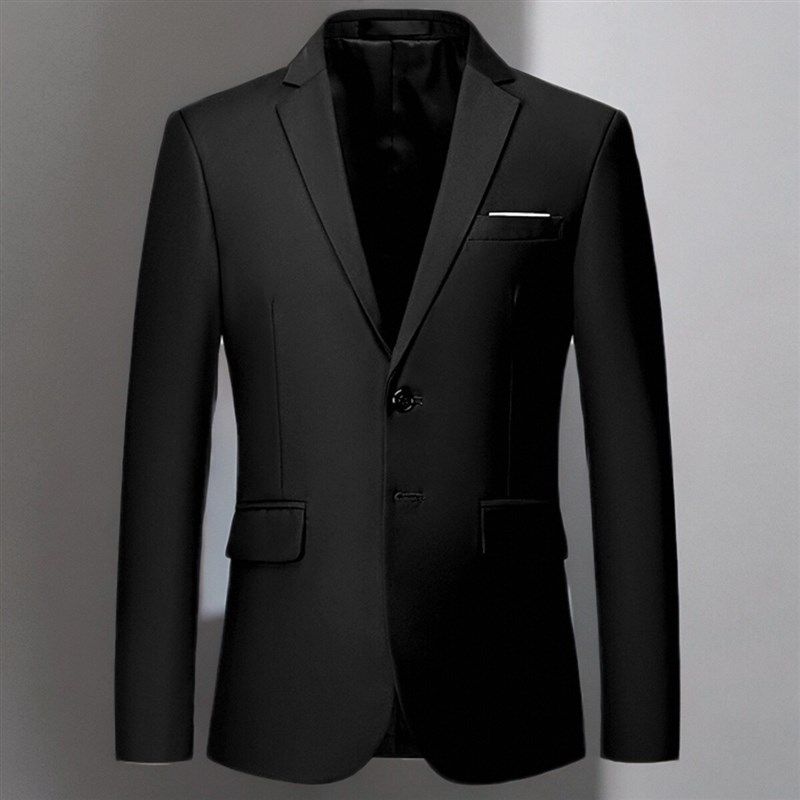 春秋衣服男士单西休闲正装西装外套小西服白色上衣职业装套装男装