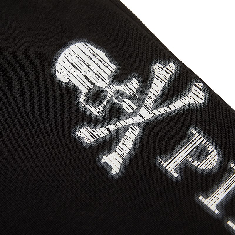 PP意大利轻奢男装2023春季新款休闲裤时尚百搭抽绳骷髅头束脚裤男