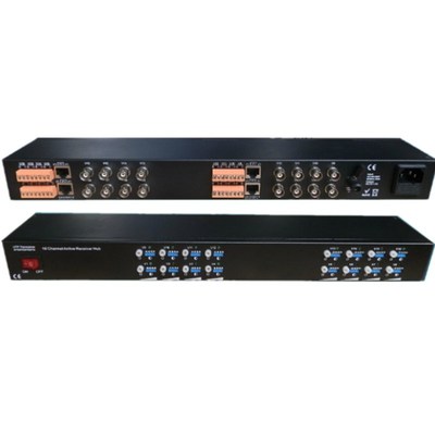 高清 防雷高品质1U机架式16路有源双绞线传输器 十六路有源接收器