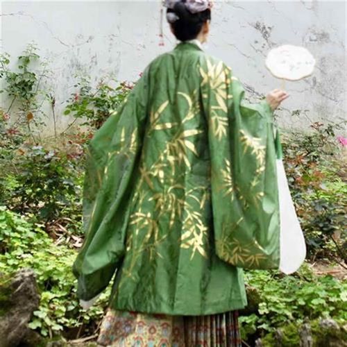 醉花言竹翁织金暗纹定位剪花纱面料汉服布料提花布料