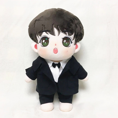 现货娃衣40cm黑西装外套白衬衫套F装棉花娃娃玩偶公仔衣四十厘米