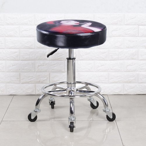 美容凳升降旋转美发圆凳子美甲凳滑轮大工凳理发店椅子美容院专用