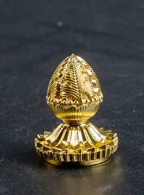 合金宝瓶摆件藏传民族用品三层米盒米罐八吉祥雕刻堂粮食精致包邮