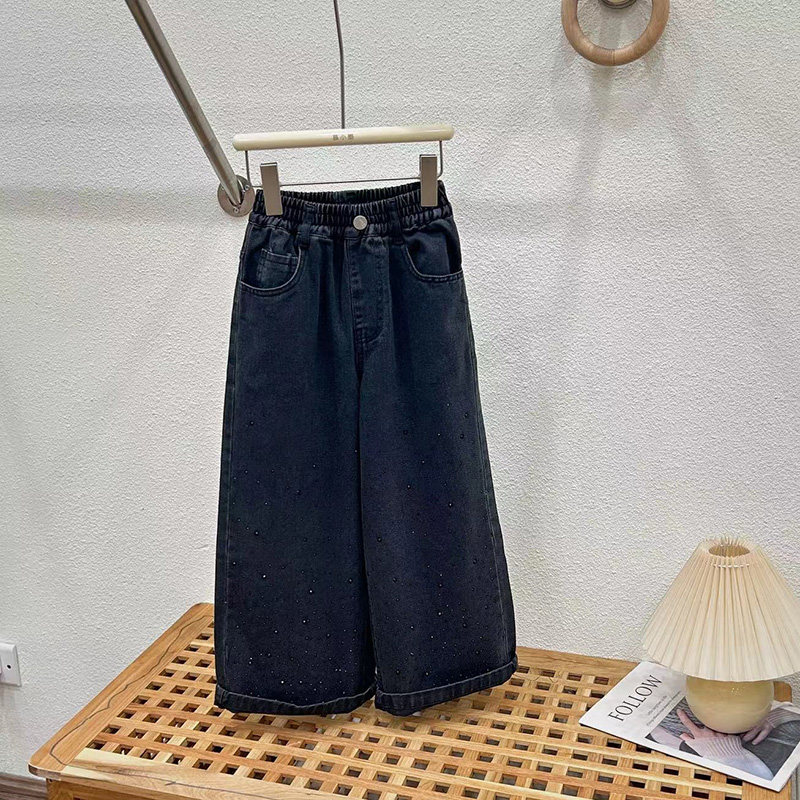 女童阔腿牛仔裤秋季2024新款儿童裤子春秋女孩大童秋装长裤初中生,童装/婴儿装/亲子装,儿童牛仔裤,淘宝优惠券,粉丝福利购,淘宝优惠卷