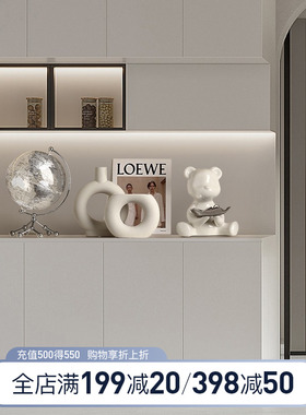 入户玄关钥匙收纳摆件客厅轻奢高档酒柜进门口鞋柜装饰品套装摆设