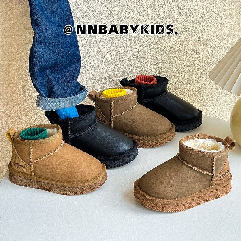 韩版儿童雪地靴冬季男童加绒短靴一脚蹬女童保暖棉鞋宝宝防水棉靴,童鞋/婴儿鞋/亲子鞋,雪地靴,淘宝优惠券,粉丝福利购,淘宝优惠卷