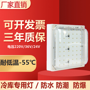 免驱20w方形冷库灯低压36v浴室吸顶防水防潮防爆冻库专用led灯泡