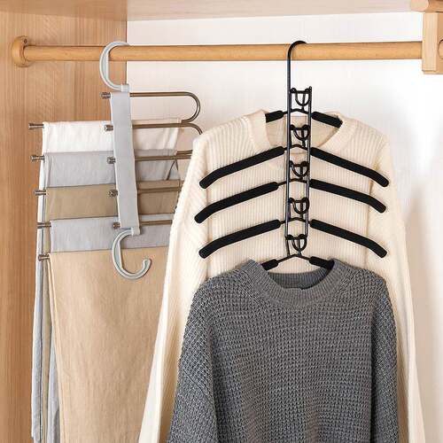多功能多层折叠魔术衣架挂u衣服架子家用衣撑挂钩衣柜收纳神器裤