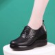 新品 防水台圆头系带摇摇底凉鞋 坡跟真皮松糕单鞋 女厚底镂空洞洞鞋