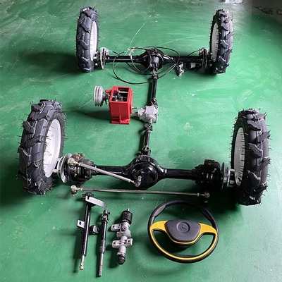 两驱四驱行走底盘驱n动前后桥变速箱四不像农用运输车轮胎座椅配
