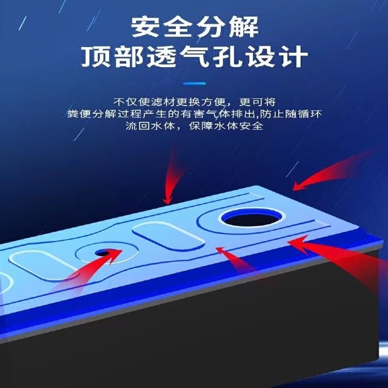 鱼缸过滤盒子上滤过滤盒顶部过滤器干湿分离过滤槽水族箱过滤设备