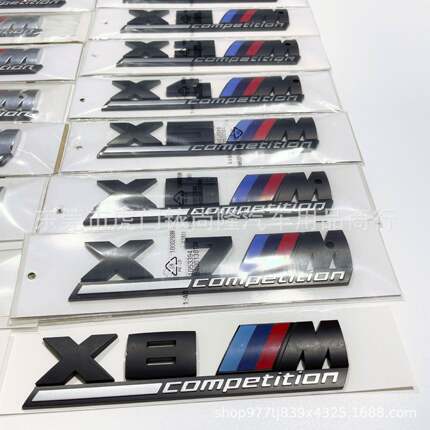 适用于BMW尾标改装黑色雷霆版M标志3系5系新X1X2X3X4X5X6X7X8车标