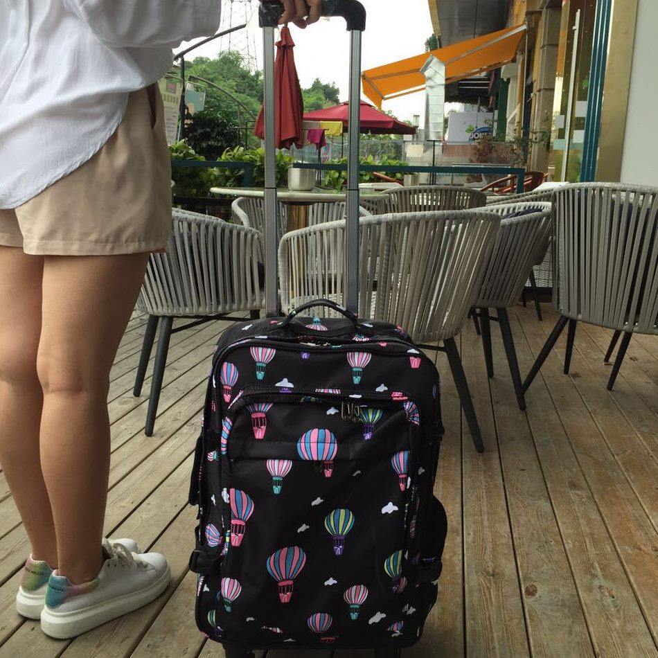 手提旅游女背包可旅行短途轻便简约行李袋容量男大双肩拉杆包韩版