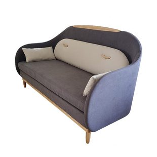 可爱实木双人拆洗 北欧坐卧沙发床户型家用小多功能客厅沙发网红款